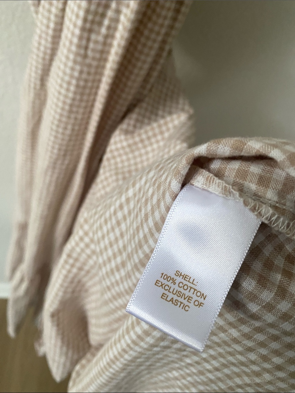 Caroline Constas Tan White Gingham Check Plaid Midi Smocked Sundress size small - Picture 6 of 7